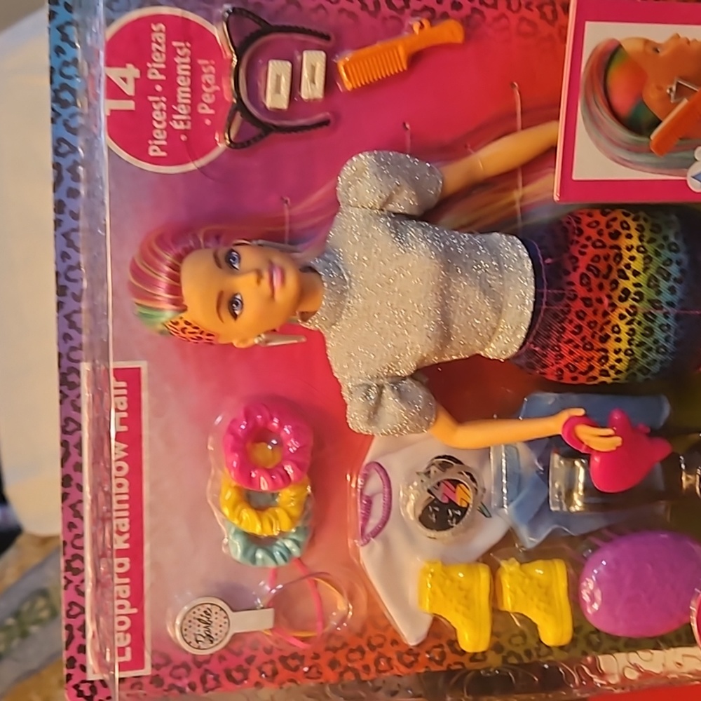 Leopard Rainbow Hair Barbie